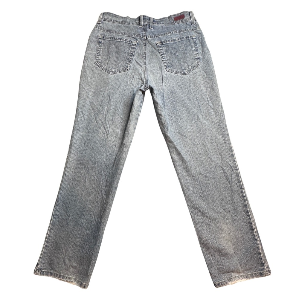 Gloria Vanderbilt Amanda High Rise Straight Leg Jeans Womens 10 Light Wash